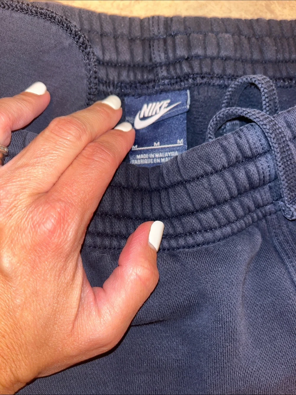 Nike Black Jogger Sweatpants with White Swoosh